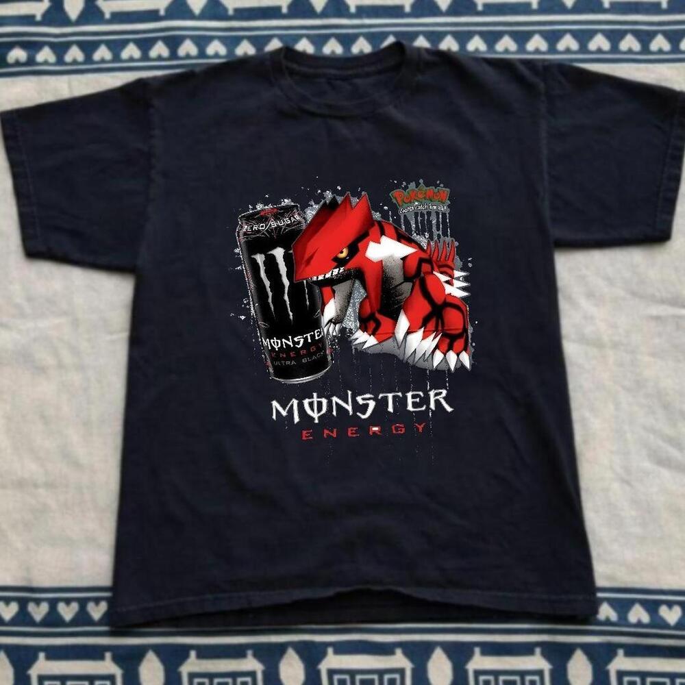 Gildan Men Black T-Shirt, Pokemon Monster Energy Black T-Shirt